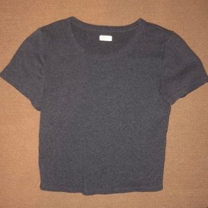 Hollister larger grey crop top
